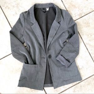 H&M Grey Blazers | Women's Office Outerwear Jacket